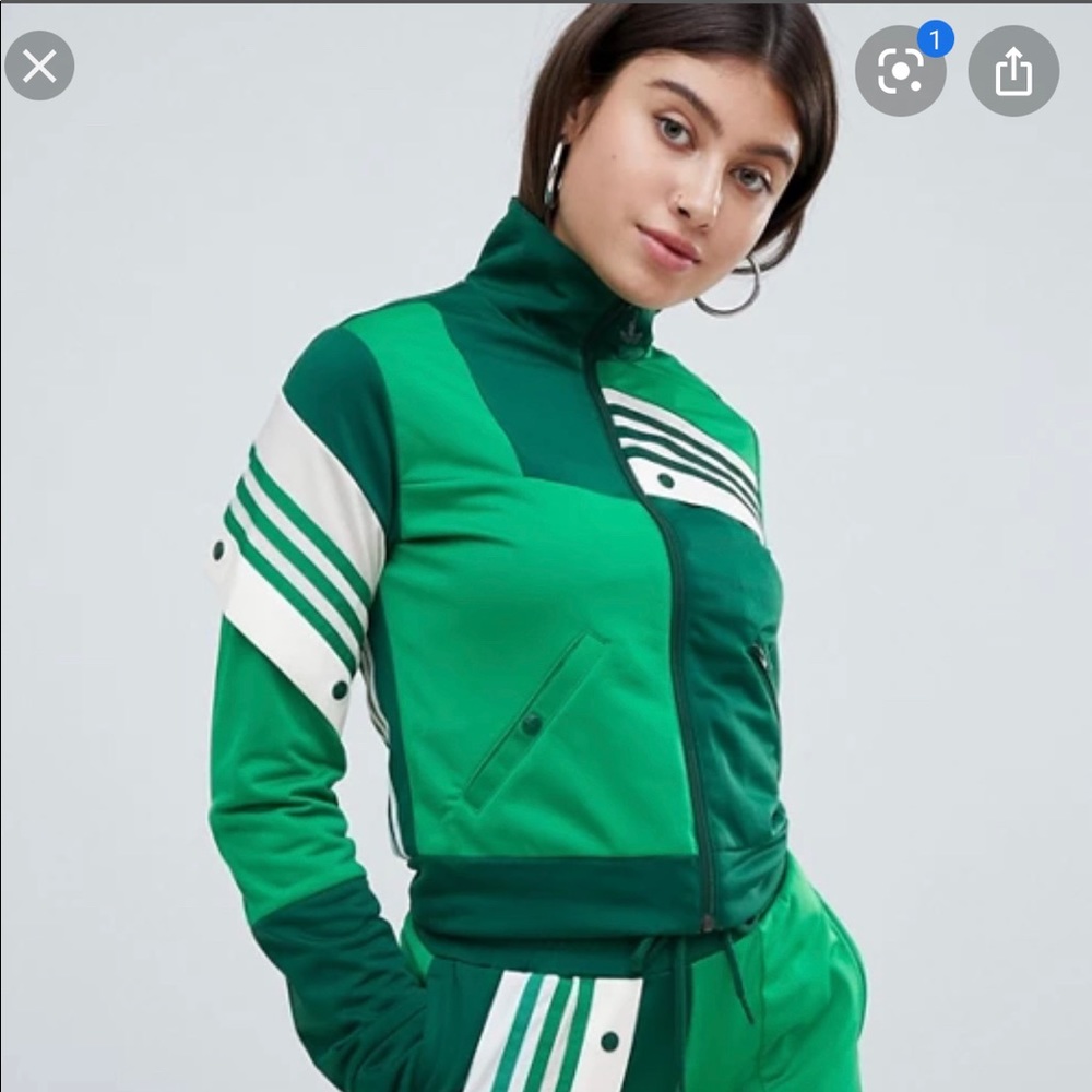 ISO Danielle Cathari Adidas Green Cropped Jacket L
